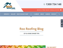 Tablet Screenshot of blog.rooroofing.com.au